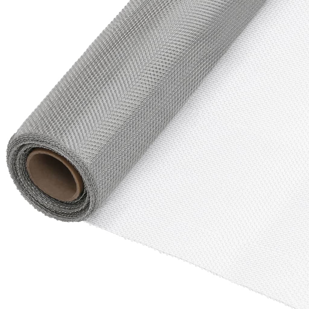 vidaXL Mesh Screen Stainless Steel 80x500 cm Silver