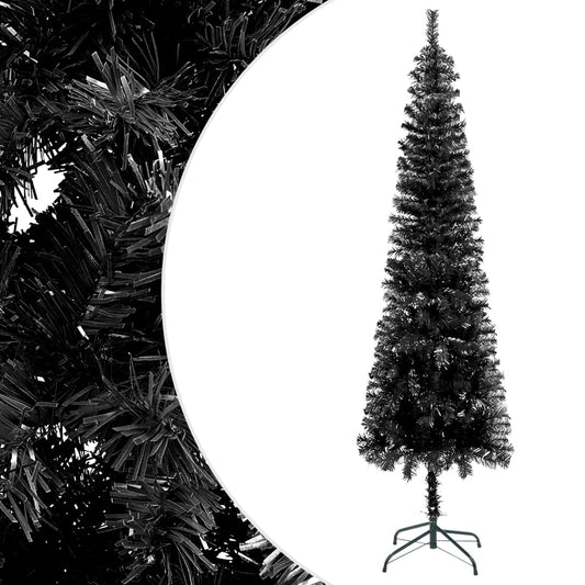 vidaXL Slim Christmas Tree Black 120 cm