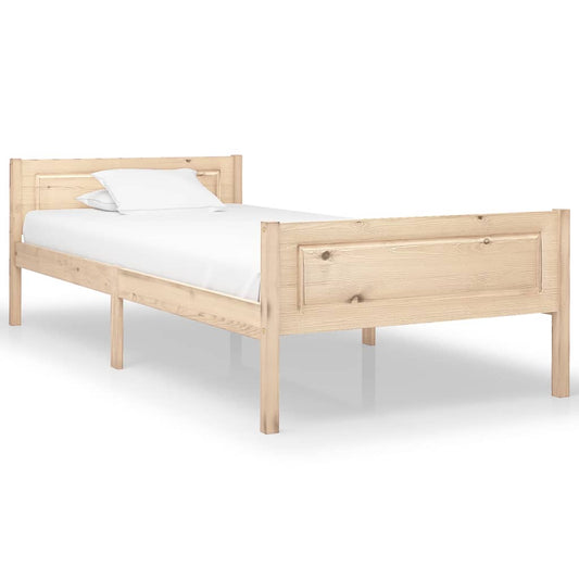 vidaXL Bed Frame Solid Pinewood 90x200 cm