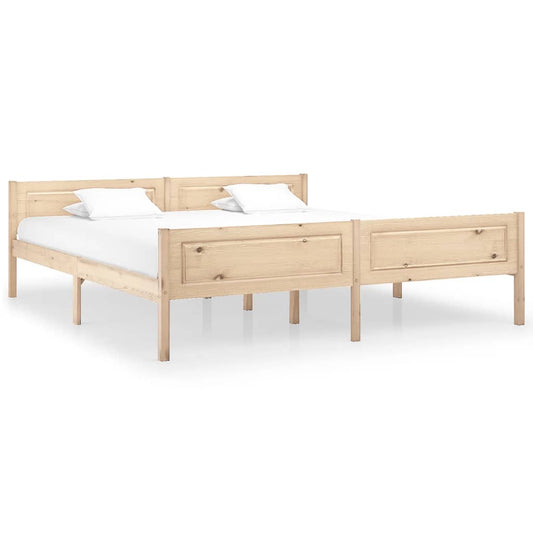 vidaXL Bed Frame Solid Pinewood 180x200 cm 6FT Super King
