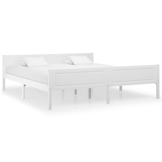 vidaXL Bed Frame Solid Pinewood White 180x200 cm 6FT Super King