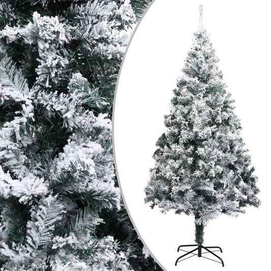vidaXL Artificial Christmas Tree with Flocked Snow Green 300 cm PVC