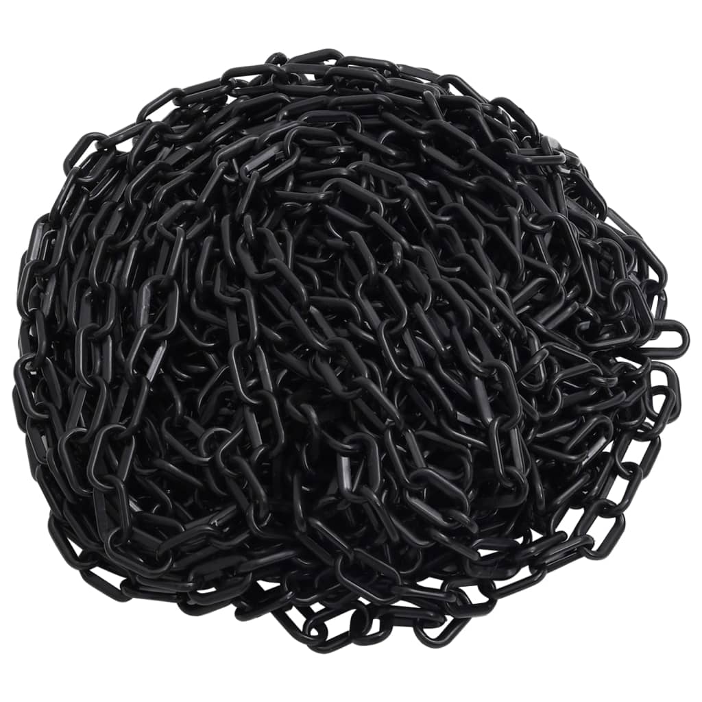 vidaXL Warning Chain Black 100 m Ì÷8 mm Plastic