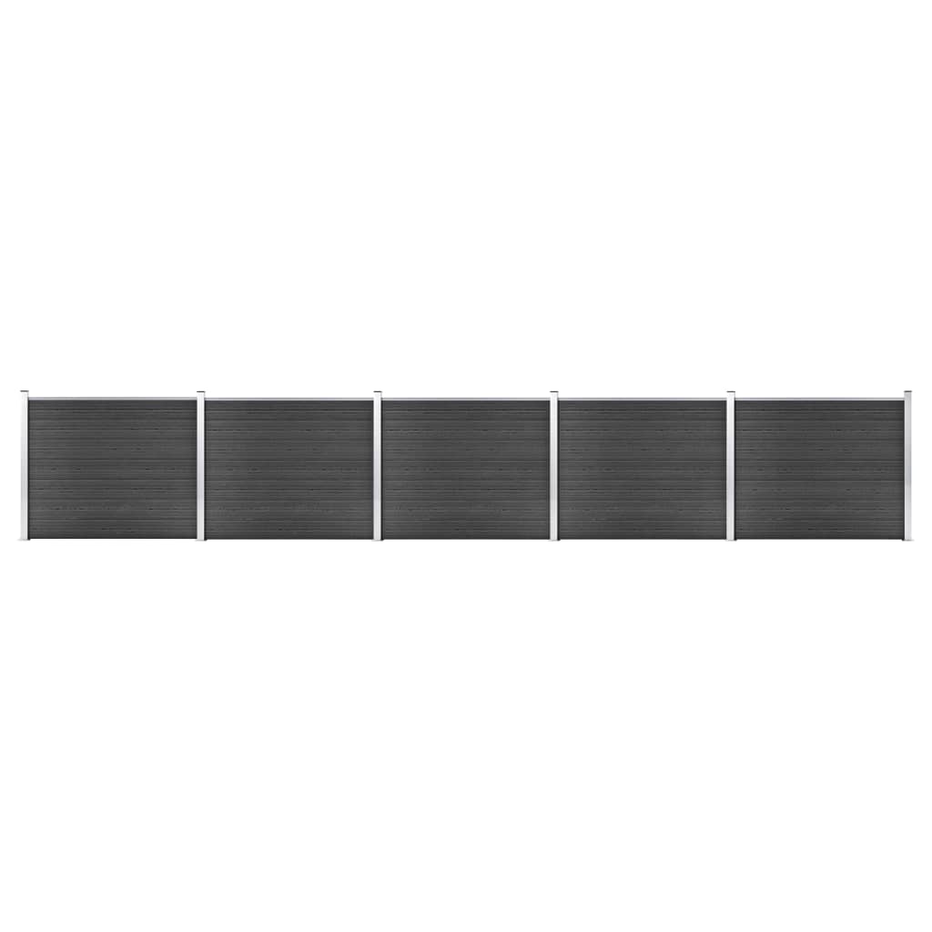 vidaXL Fence Panel Set WPC 872x146 cm Grey