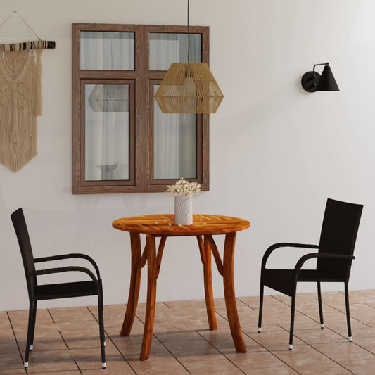vidaXL 3 Piece Garden Dining Set Brown