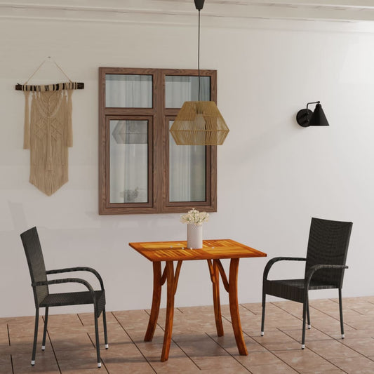 vidaXL 3 Piece Garden Dining Set Grey