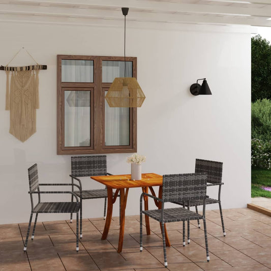vidaXL 5 Piece Garden Dining Set Anthracite