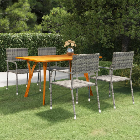 vidaXL 5 Piece Garden Dining Set Anthracite