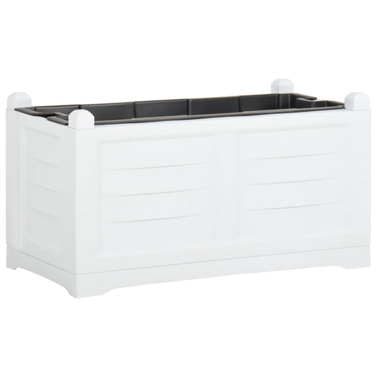 vidaXL Flower Box White 80x42.5x42 cm PP