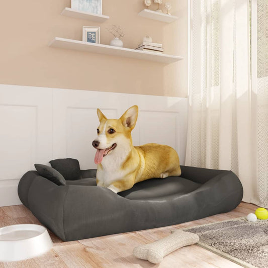 vidaXL Dog Cushion with Pillows Dark Grey 89x75x19 cm Oxford Fabric