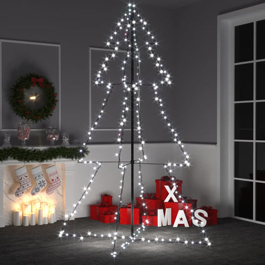 vidaXL Christmas Cone Tree 240 LEDs Indoor and Outdoor 118x180 cm