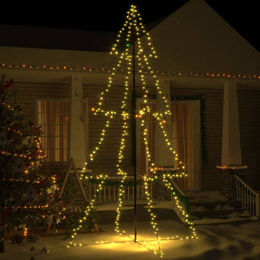 vidaXL Christmas Cone Tree 360 LEDs Indoor and Outdoor 143x250 cm