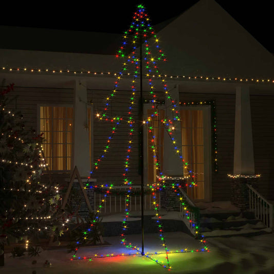 vidaXL Christmas Cone Tree 360 LEDs Indoor and Outdoor 143x250 cm