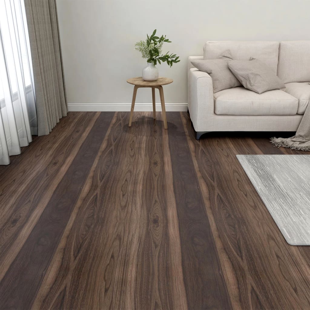 vidaXL Self-adhesive Flooring Planks 20 pcs PVC 1.86 må_ Dark Brown