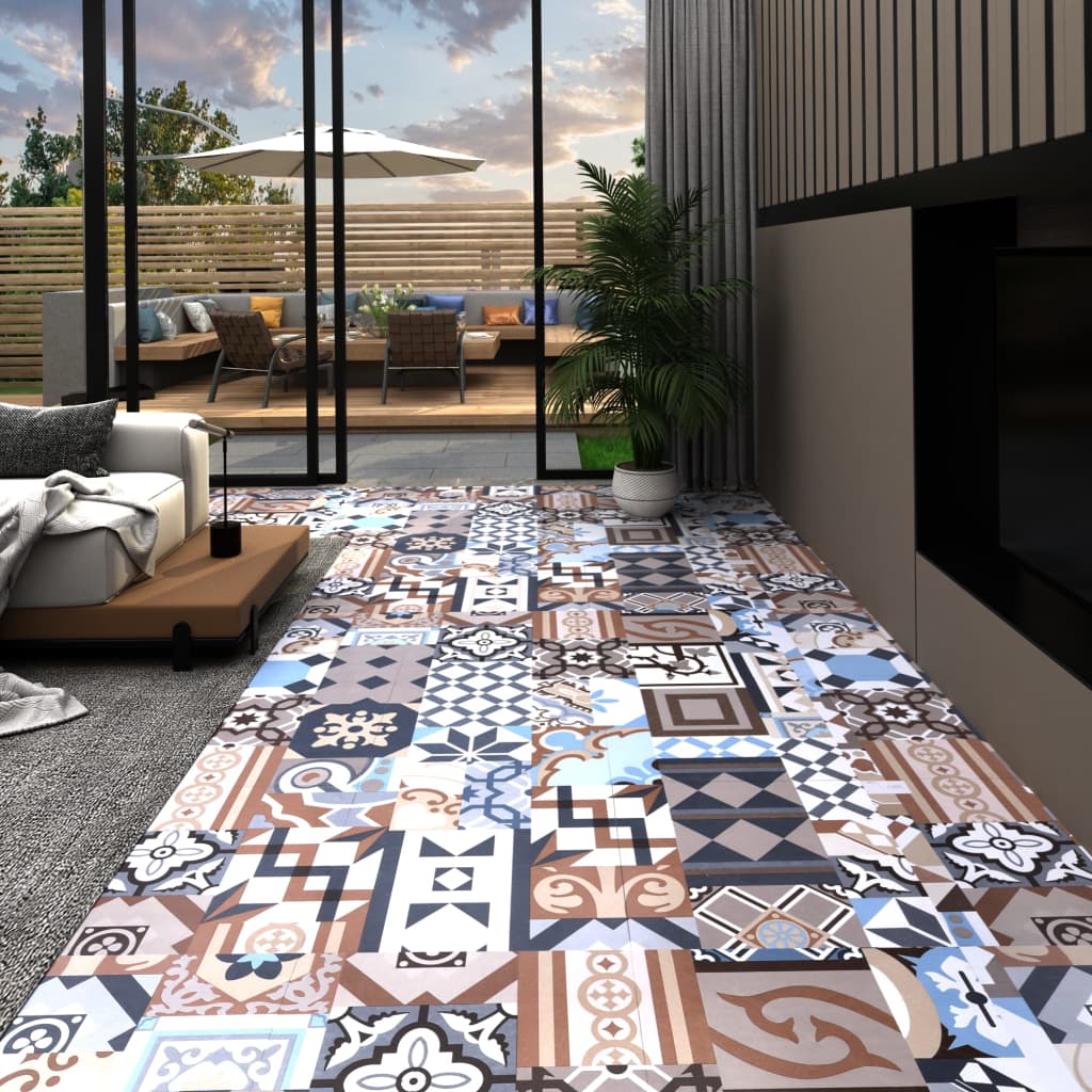 vidaXL Self-adhesive Flooring Planks 20 pcs PVC 1.86 må_ Mono Pattern