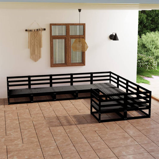 vidaXL 9 Piece Garden Lounge Set Solid Pinewood