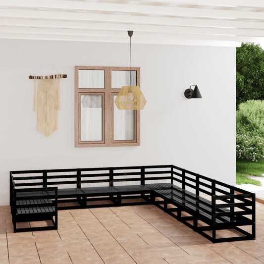 vidaXL 11 Piece Garden Lounge Set Solid Pinewood