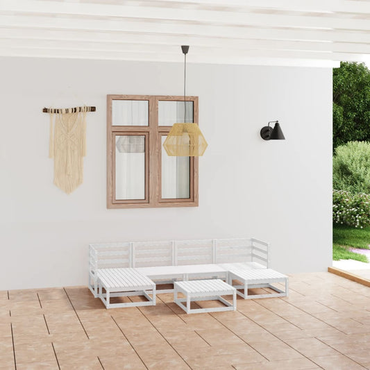 vidaXL 7 Piece Garden Lounge Set Solid Wood Pine