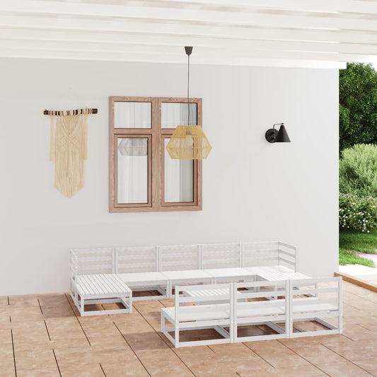 vidaXL 11 Piece Garden Lounge Set Solid Pinewood