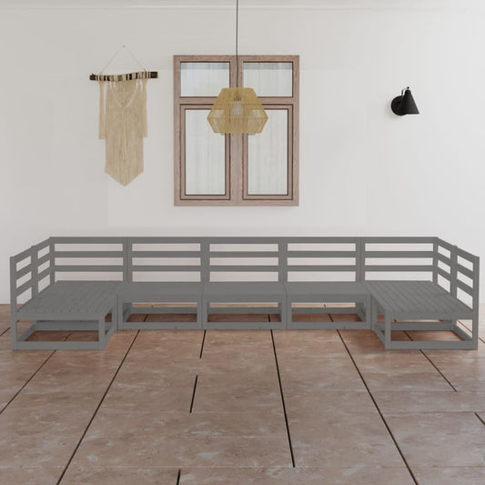 vidaXL 7 Piece Garden Lounge Set Solid Pinewood