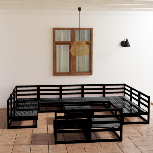 vidaXL 12 Piece Garden Lounge Set Solid Pinewood