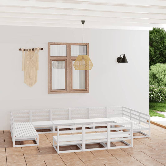 vidaXL 13 Piece Garden Lounge Set Solid Pinewood