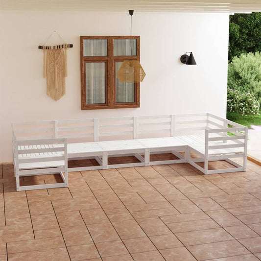 vidaXL 7 Piece Garden Lounge Set Solid Pinewood
