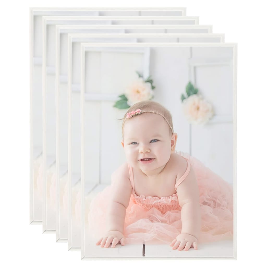 vidaXL Photo Frames Collage 5 pcs for Wall or Table Silver 18x24cm MDF
