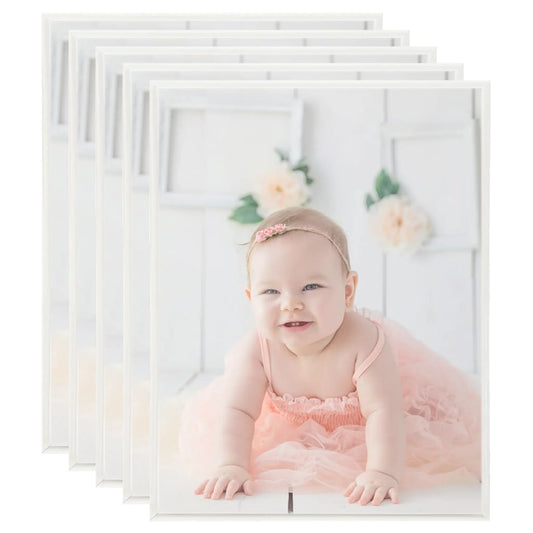 vidaXL Photo Frames Collage 5 pcs for Wall or Table Silver 40x50cm MDF