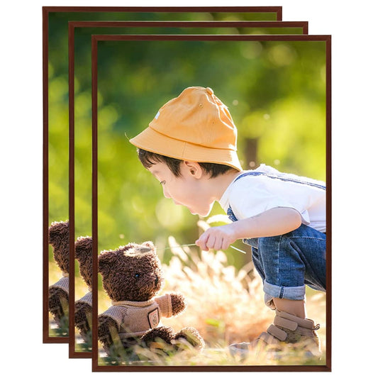 vidaXL Photo Frames Collage 3 pcs for Wall or Table Bronze 18x24cm MDF