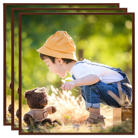 vidaXL Photo Frames Collage 3 pcs for Wall Bronze 40x40cm MDF