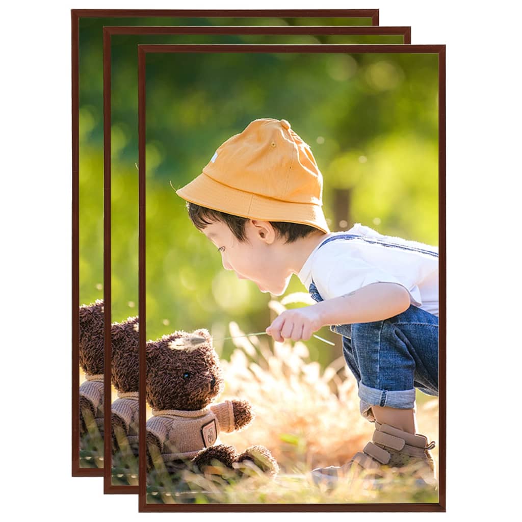 vidaXL Photo Frames Collage 3 pcs for Wall/Table Bronze 59.4x84 cm MDF