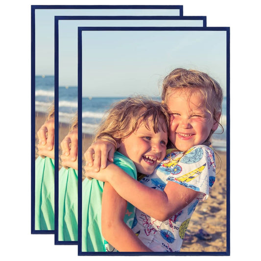 vidaXL Photo Frames Collage 3 pcs for Wall or Table Blue 59.4x84cm MDF