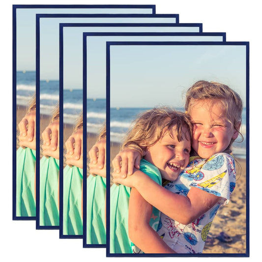 vidaXL Photo Frames Collage 5 pcs for Wall or Table Blue 70x90 cm MDF