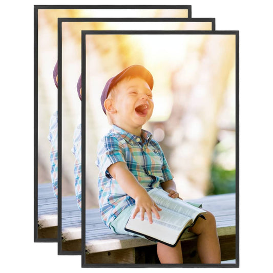vidaXL Photo Frames Collage 3 pcs for Wall Black 50x70 cm MDF