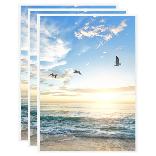vidaXL Photo Frames Collage 3 pcs for Table White 15x21 cm MDF