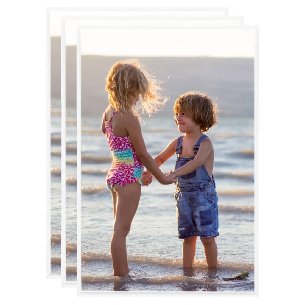 vidaXL Photo Frames Collage 3pcs for Wall White 42x59.4cm MDF