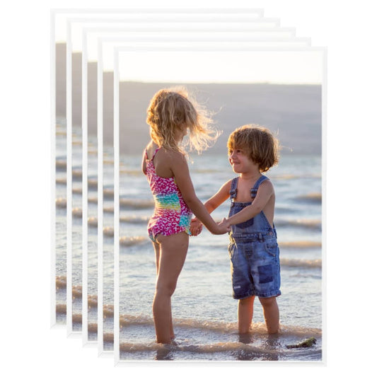 vidaXL Photo Frames Collage 5pcs for Wall or Table White 59.4x84cm MDF