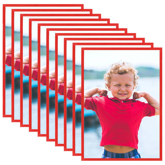 vidaXL Photo Frames Collage 10 pcs for Wall or Table Red 18x24 cm MDF