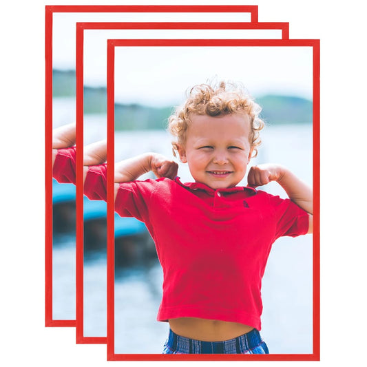 vidaXL Photo Frames Collage 3 pcs for Wall or Table Red 50x70 cm MDF