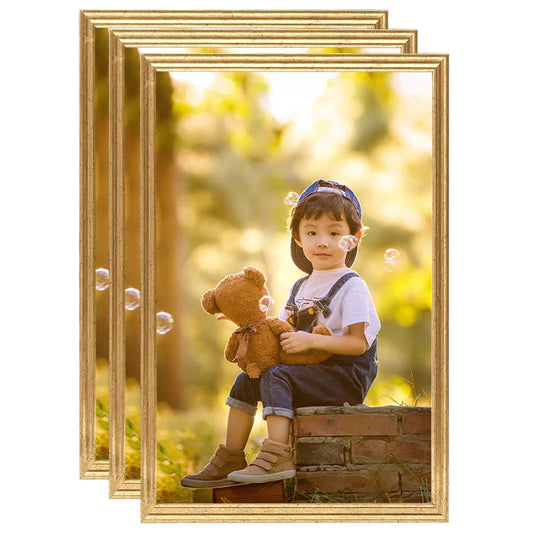 vidaXL Photo Frames Collage 3 pcs for Wall or Table Gold 70x90 cm MDF