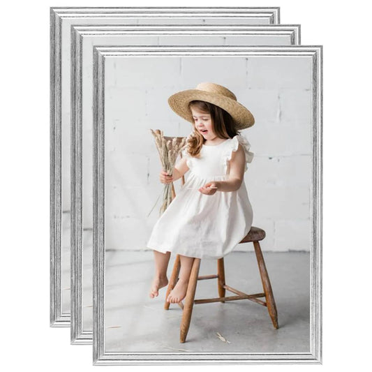 vidaXL Photo Frames Collage 3 pcs for Table Silver 15x21cm MDF