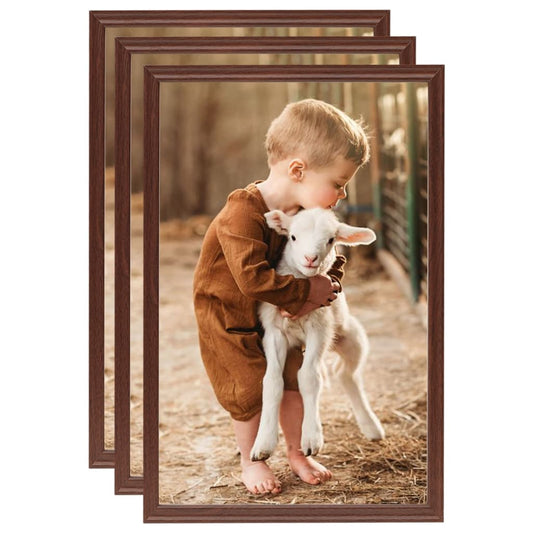 vidaXL Photo Frames Collage 3pcs for Table Brown 21x29.7cm MDF