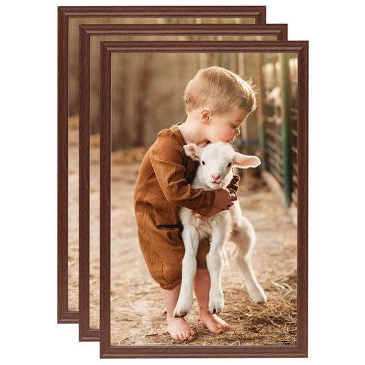 vidaXL Photo Frames Collage 3 pcs for Wall or Table Brown 70x90 cm MDF