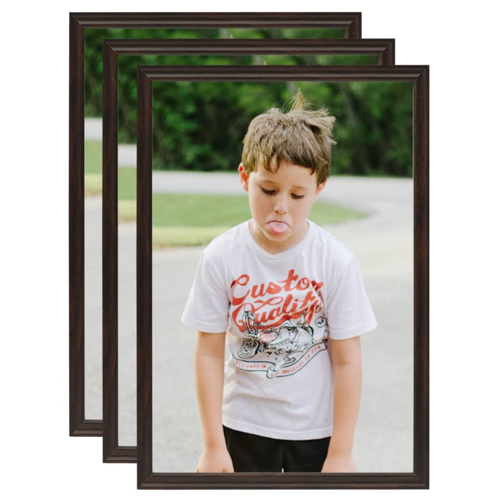 vidaXL Photo Frames Collage 3 pcs for Table Black 18x24 cm MDF