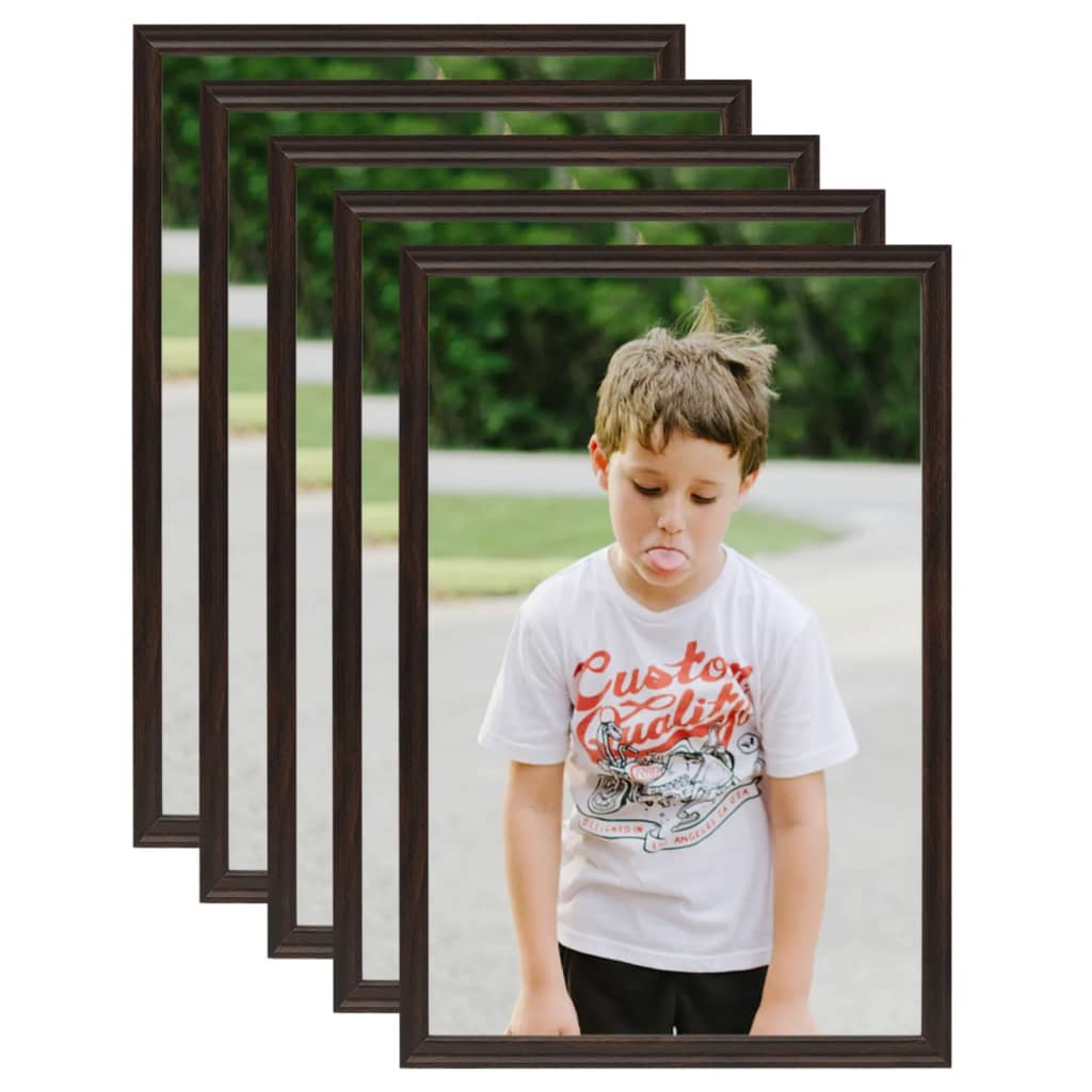 vidaXL Photo Frames Collage 5pcs for Table Black 21x29.7cm MDF