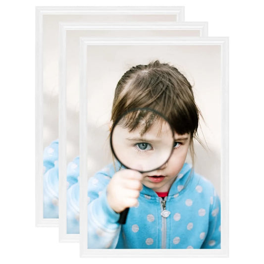 vidaXL Photo Frames Collage 3 pcs for Table White 10x15 cm MDF