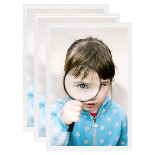 vidaXL Photo Frames Collage 3pcs for Table White 21x29.7cm MDF