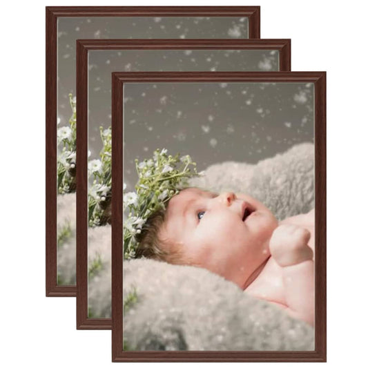 vidaXL Photo Frames Collage 3 pcs for Table Dark Red 15x21 cm