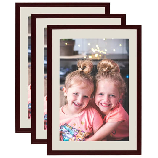vidaXL Photo Frames Collage 3 pcs for Wall or Table Dark Red 42x59.4 cm